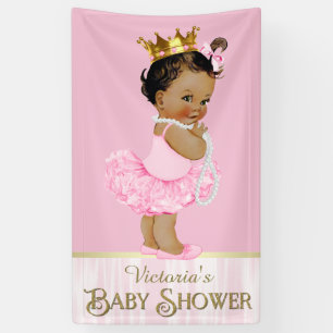 Ethnisch Ballerina Tutu Perlen Baby Shower Banner