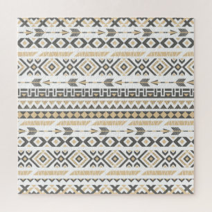 Ethnisch Beige Nahtlos: Vintages Muster Puzzle