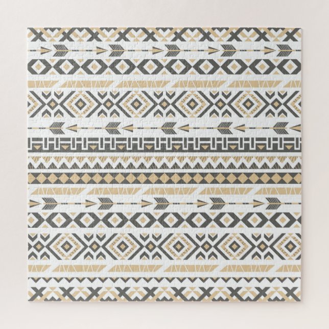 Ethnisch Beige Nahtlos: Vintages Muster Puzzle (Vertikal)