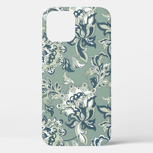 ethnisch-blumengeschmückte Muster. folklorischer B Case-Mate iPhone Hülle (Rückseite)