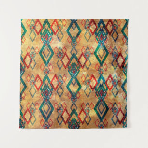 Ethnisch-boho grunge altes Muster. Tribal Art Prin Wandteppich