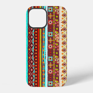 Ethnisch boho nahtloses Muster. Stammeskunst-Druck iPhone 12 Hülle