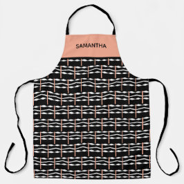 Ethnisch-braune, schwarz-weiße afrikanische Kunstm Schürze