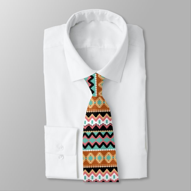 Ethnisch-ethnisches Muster Neck Tie Krawatte (Gebunden)