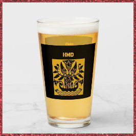 Ethnisch-ethnisches Tattoo-Muster Glas