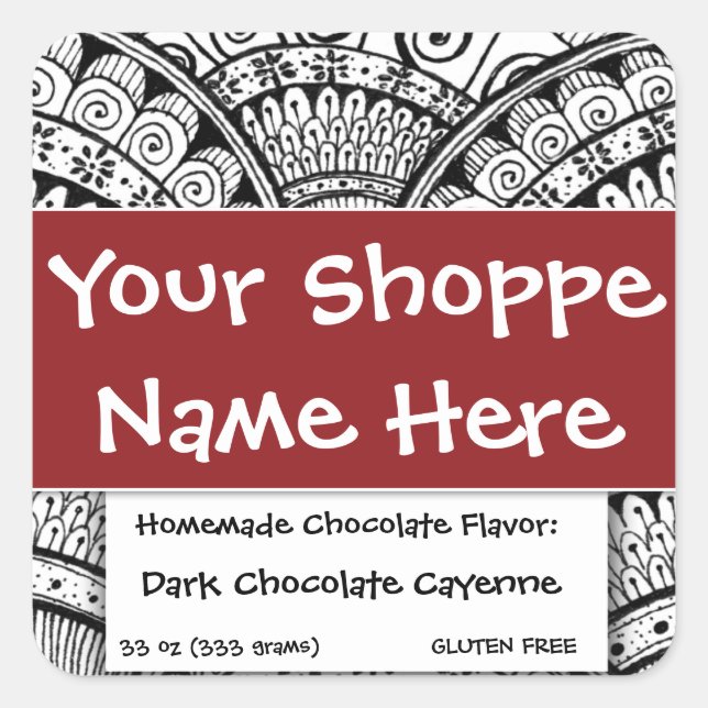 Ethnisch-exotisch-marokkanisch-asiatisch Quadratischer Aufkleber (Vorderseite)