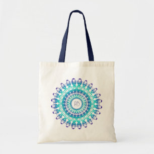 Ethnisch-florale Mandala.monogramm Tragetasche