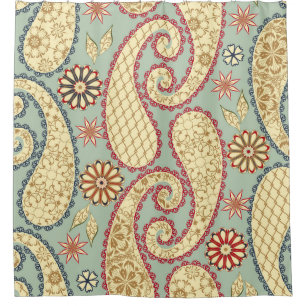 Ethnisch florale, paisley Vintage Stil. Duschvorhang