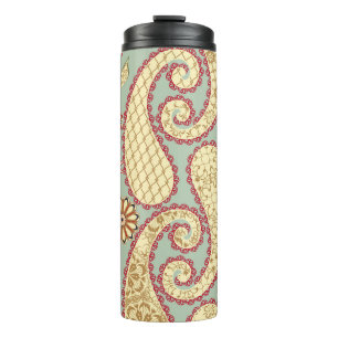 Ethnisch florale, paisley Vintage Stil. Thermosbecher