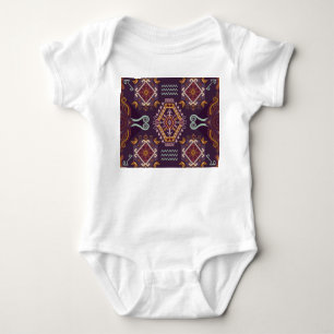Ethnisch geometrisch farbenfrohe Nahtlose Gestaltu Baby Strampler