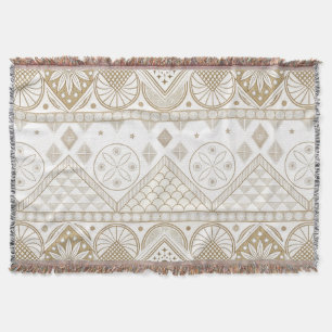 Ethnisch geometrisches, florales, nahtloses Muster Decke