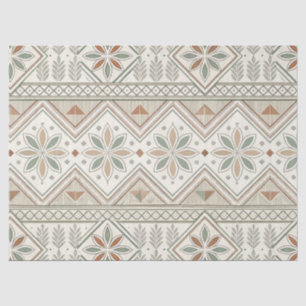 Ethnisch geometrisches, florales, nahtloses Muster Seidenpapier