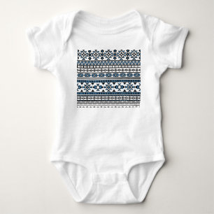 Ethnisch geometrisches Navajo-Dreieckmuster Baby Strampler