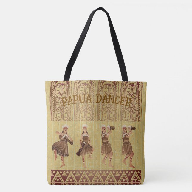 Ethnisch-indonesische Tänzerin-Tasche (Vorderseite)
