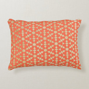 Ethnisch-marokkanisches geometrisches Mosaikmuster Dekokissen