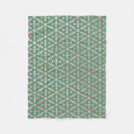 Ethnisch-marokkanisches geometrisches Mosaikmuster Fleecedecke