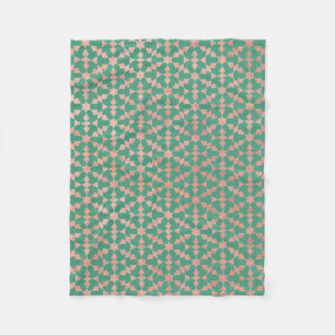 Ethnisch-marokkanisches geometrisches Mosaikmuster Fleecedecke