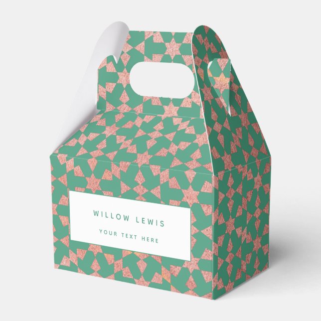 Ethnisch-marokkanisches geometrisches Mosaikmuster Geschenkschachtel (Vorderseite)