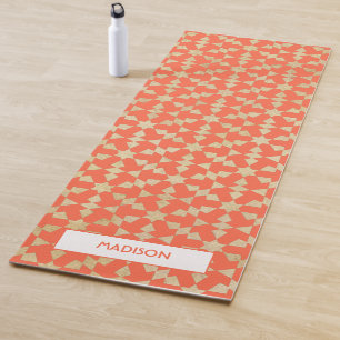 Ethnisch-marokkanisches geometrisches Mosaikmuster Yogamatte