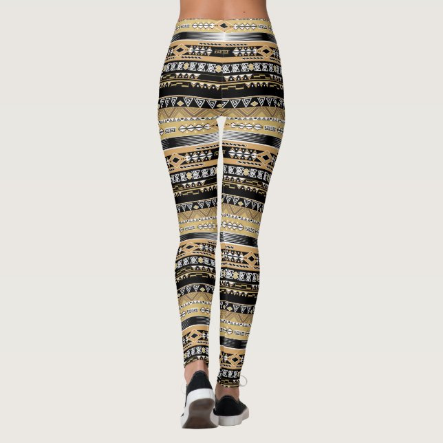 Ethnisch , Stamm, Zierarbeit Leggings (Rückseite)