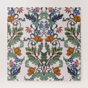 Ethnisch Traditionell: Dekoratives Vintage-Blumenm Puzzle
