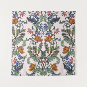 Ethnisch Traditionell: Dekoratives Vintage-Blumenm Wandteppich