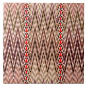 Ethnisch Zickzack Damaskus, Taupe Tan und Beige Fliese