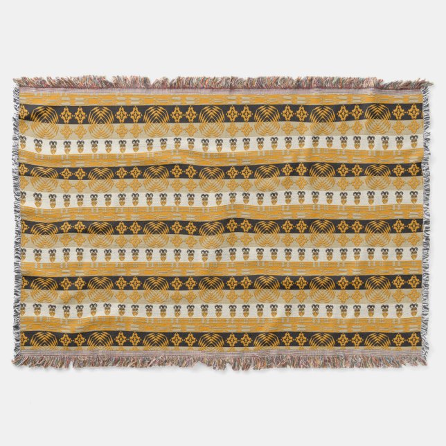 Ethnische Afrika-Art-Stammes- Streifen-Muster Decke (Vorderseite)