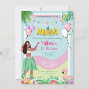 Ethnische Aloha-Luau-Tropische-Geburtstags-Einladu Einladung
