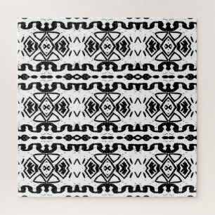 Ethnische Azteken, Vintag gestreiftes Muster. Puzzle