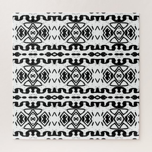 Ethnische Azteken, Vintag gestreiftes Muster. Puzzle (Vertikal)