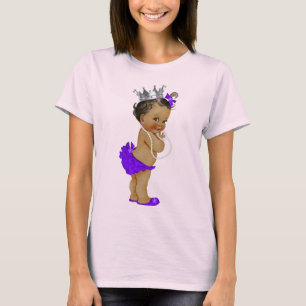 Ethnische Baby-Prinzessin und Perlen T-Shirt