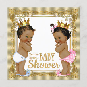 Ethnische Babyparty Prinz-Prinzessin Gender Reveal Einladung