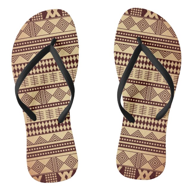 Ethnische Beschaffenheit Browns Flip Flops (Fußbett)