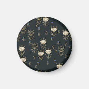 Ethnische Blume: Vintages Zierdesign Magnet
