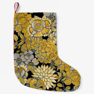 Ethnische Blumen: Kreative Paisley-Textur. Kleiner Weihnachtsstrumpf