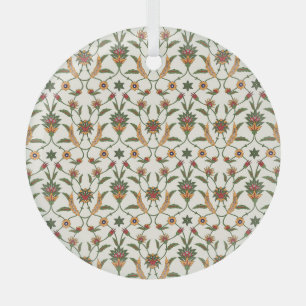 Ethnische Blumen: Stylisches nahtloses Ornament. Ornament Aus Glas