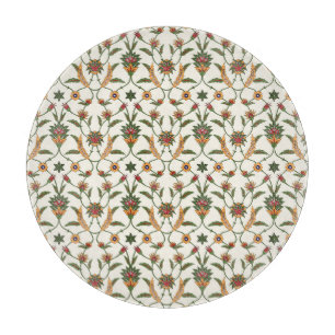 Ethnische Blumen: Stylisches nahtloses Ornament. Schneidebrett