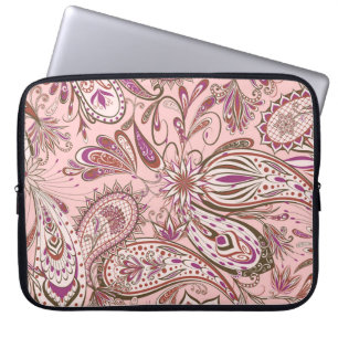 Ethnische Blumenmuster: Orientalisches Paisley-Des Laptopschutzhülle