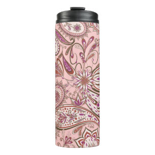Ethnische Blumenmuster: Orientalisches Paisley-Des Thermosbecher