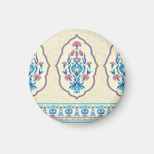 Ethnische Blumenstoffe: Nahtlose Eleganz Magnet