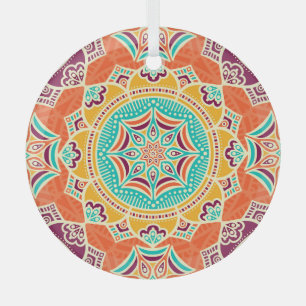 Ethnische Blüte: Bezauberndes Nahtloses Design. Ornament Aus Glas