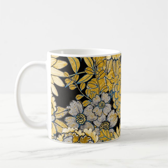 Ethnische Blüte: Creative Paisley Texture. Kaffeetasse (Links)