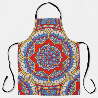 Ethnische Blüte, nahtlose böhmische Muster. Schürze