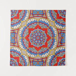 Ethnische Blüte, nahtlose böhmische Muster. Wandteppich