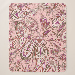 Ethnische Blüte: Orientales Paisley Design. Sherpadecke