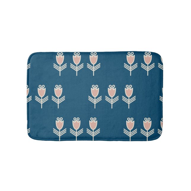 Ethnische Blüte: Vintage Dekorative Ornamente Badematte (Vorderseite)