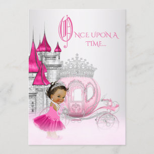 Ethnische Cinderella-Prinzessinnen-Geburtstagsfeie Einladung