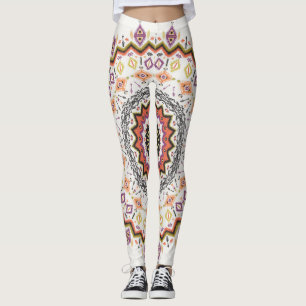 Ethnische Dekoration: Vintage-Eingeborenen-Ornamen Leggings