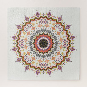 Ethnische Dekorative: Vintage Indianerverzierung Puzzle